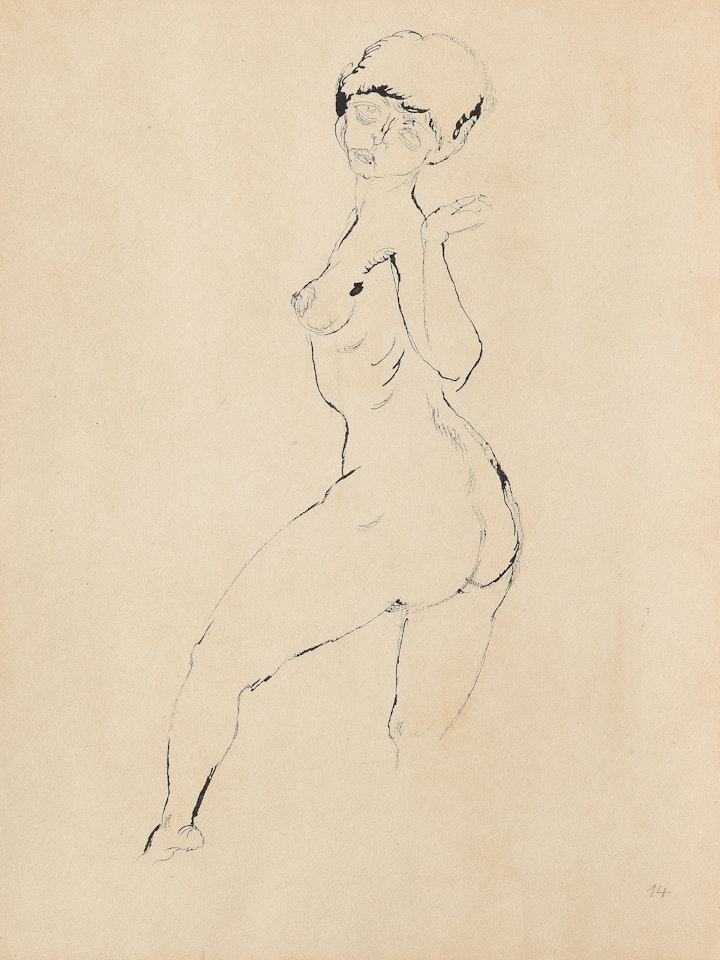 Stehende weiblicher Akt by George Grosz