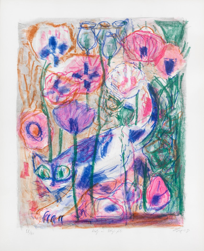 Katze im Mohnfeld by Otto Dix