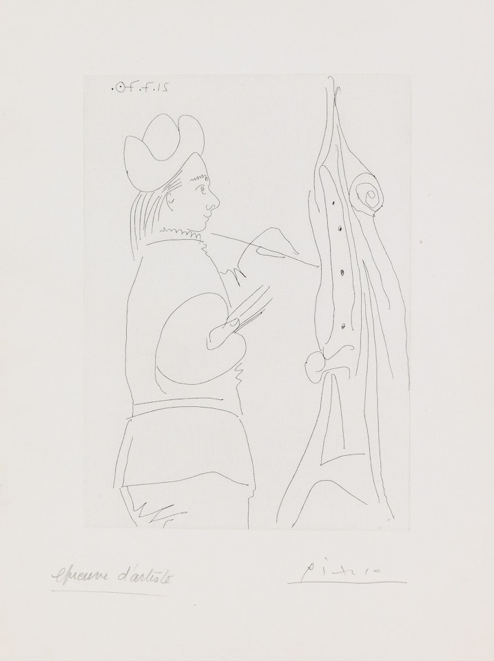 Le peintre devant son chevalet by Pablo Picasso