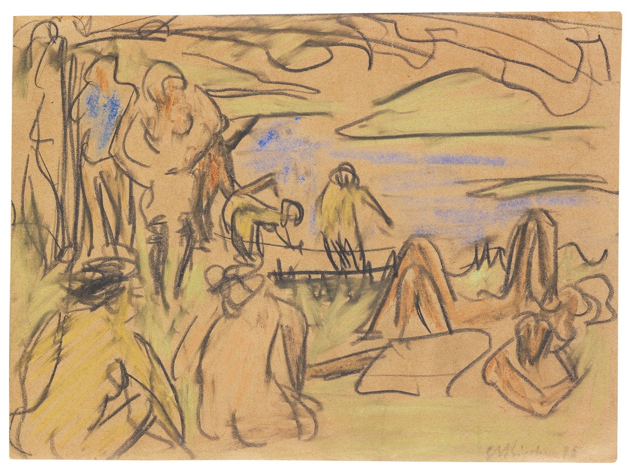 Badende by Ernst Ludwig Kirchner
