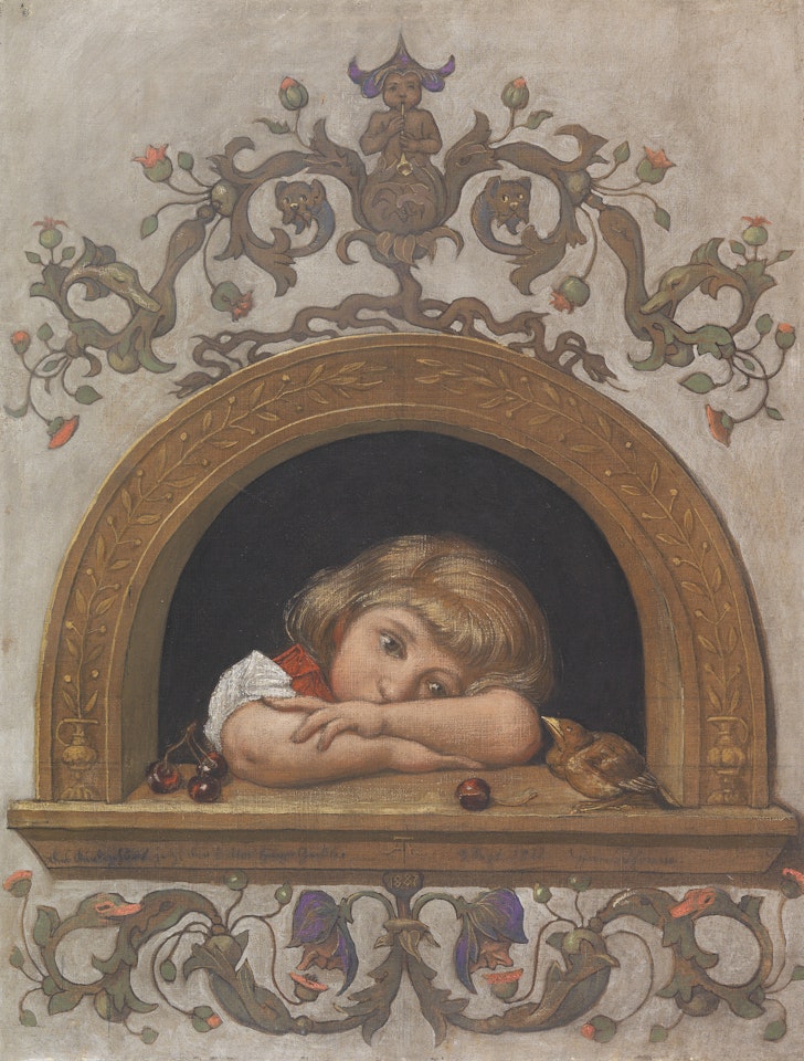 Ella am halbrunden Fenster by Hans Thoma