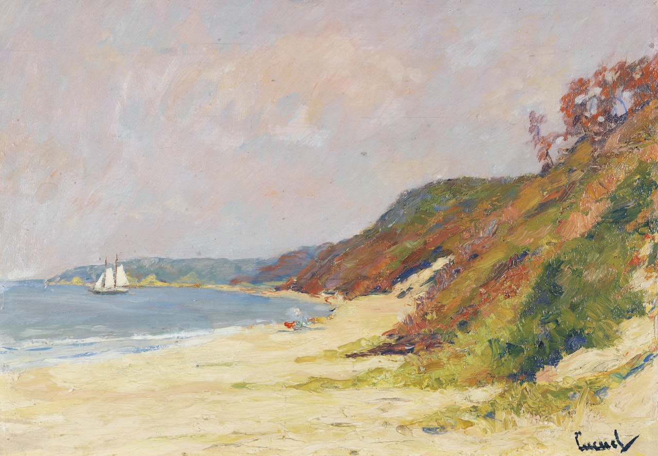 The Beach at Rocky Point, Long Island by Edward Cucuel