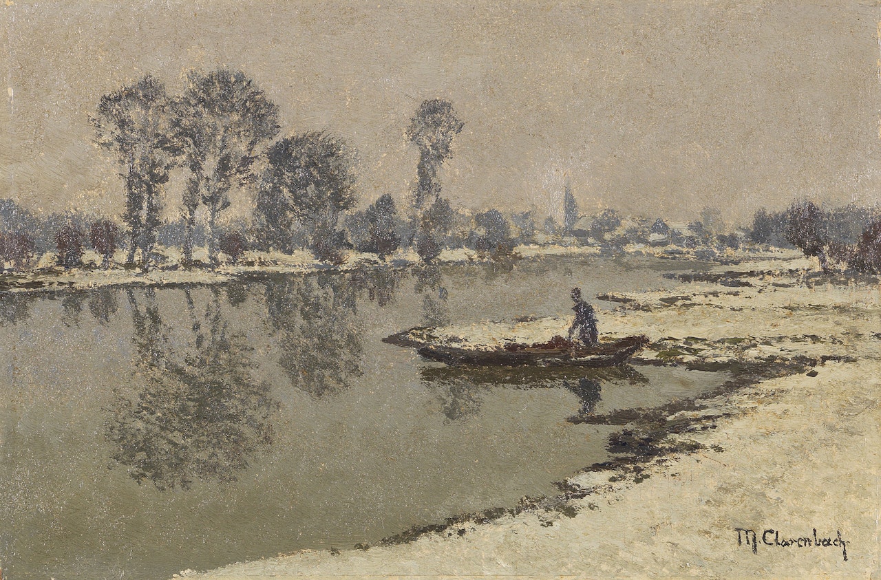 Winter am Niederrhein bei Wittlaer by Max Clarenbach