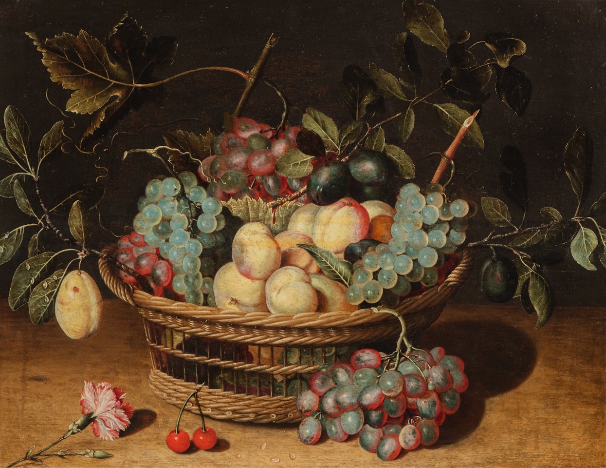 Still life with grapes by Isaak Soreau