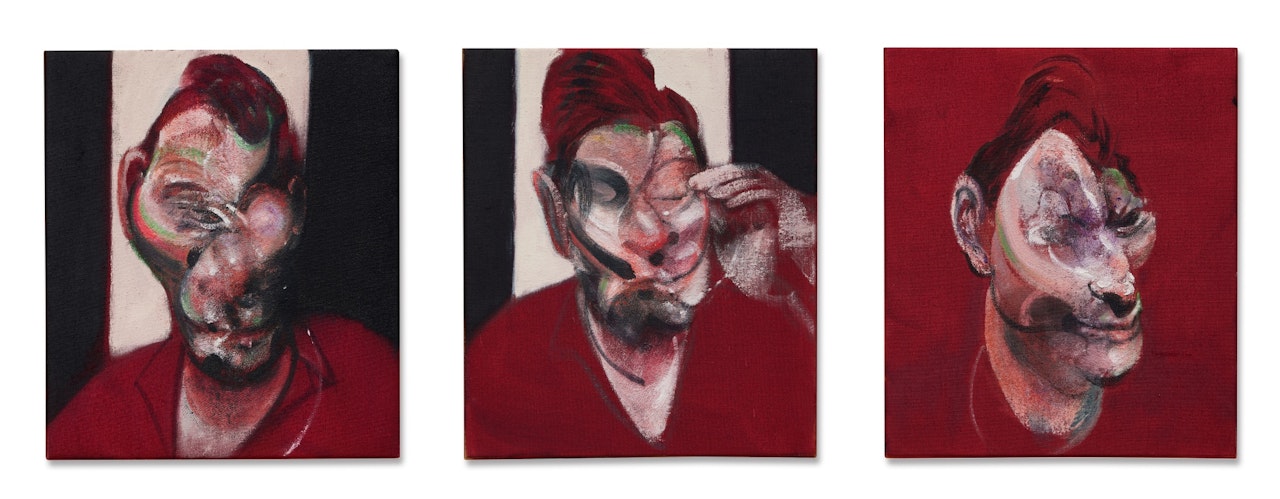 Three Studies for Portrait of Lucian Freud by Francis Bacon