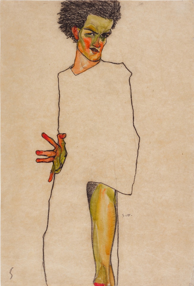 Selbstbildnis (Self-portrait) by Egon Schiele