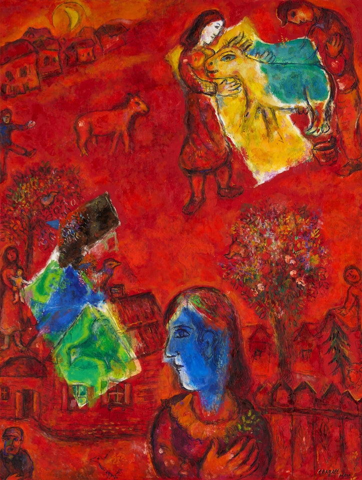 Composition en rouge by Marc Chagall