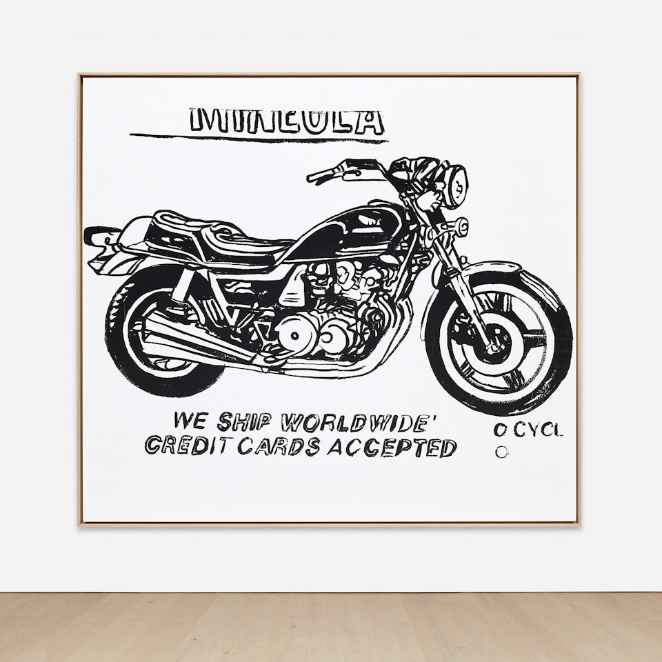 Mineola Motorcycle (positive) by Andy Warhol