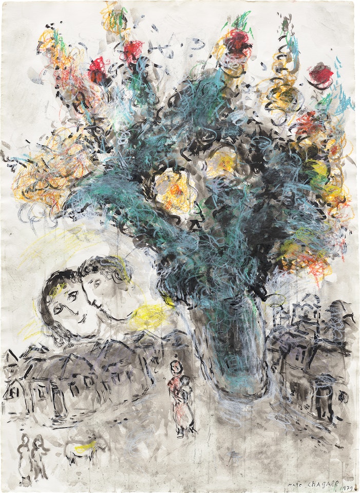 Bouquet au village by Marc Chagall