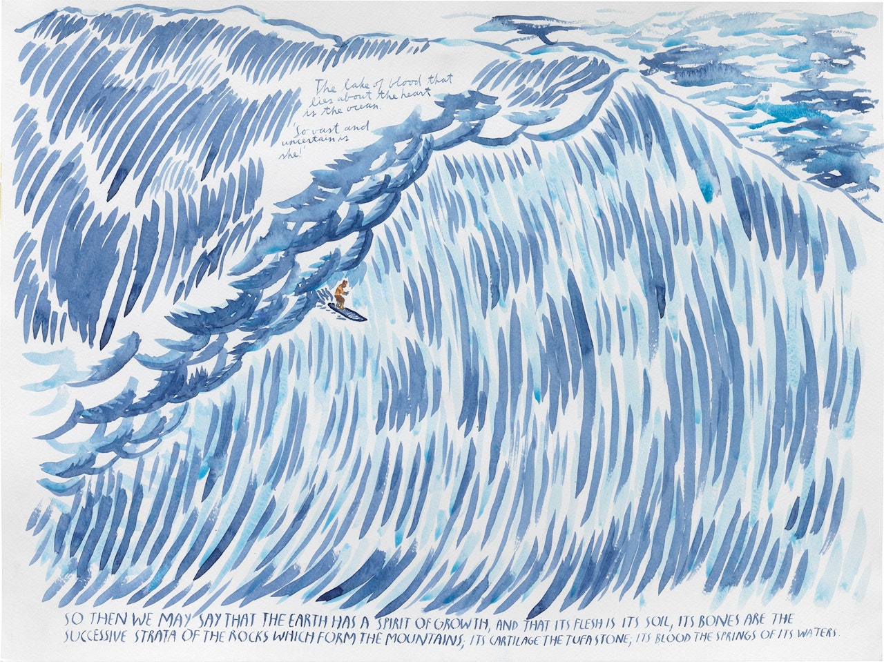 Untitled (The lake of blood…) by Raymond Pettibon