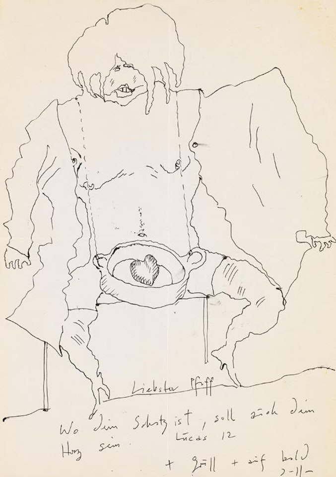 Wo dein Schatz ist, soll auch dein Herz sein by Horst Janssen