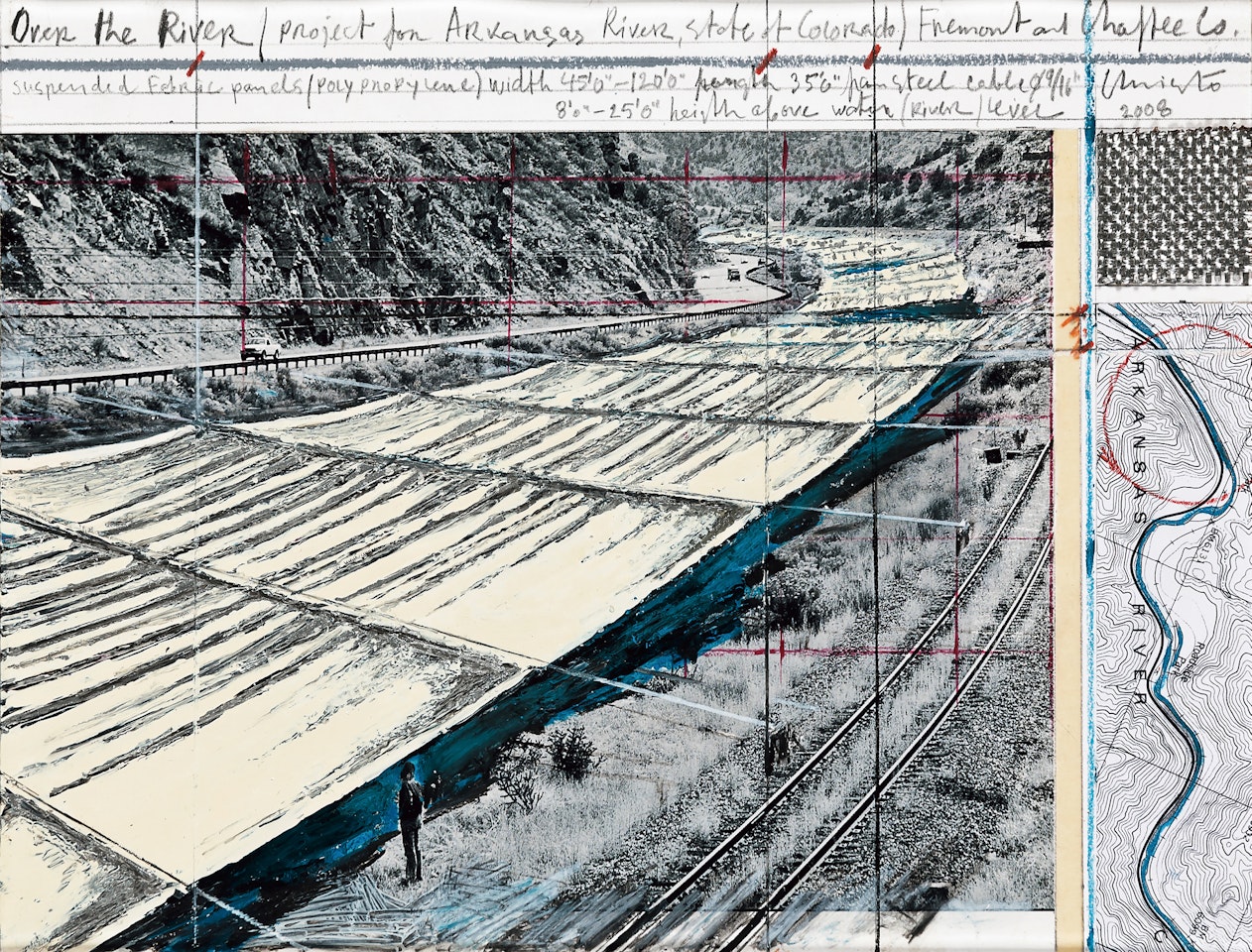 Over The River (Project for Arkansas River, State of Colorado) Fremont and Chaffee Counties by Christo