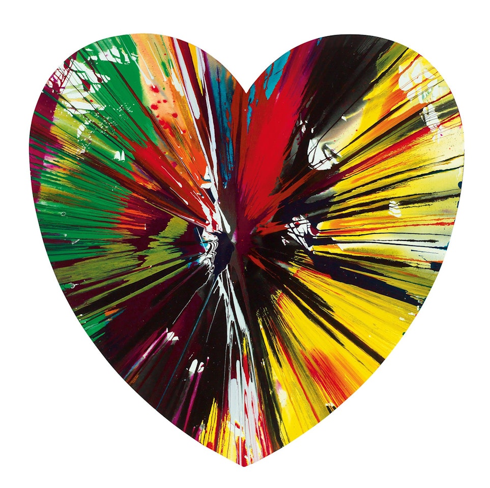 Spin Painting-Heart by Damien Hirst