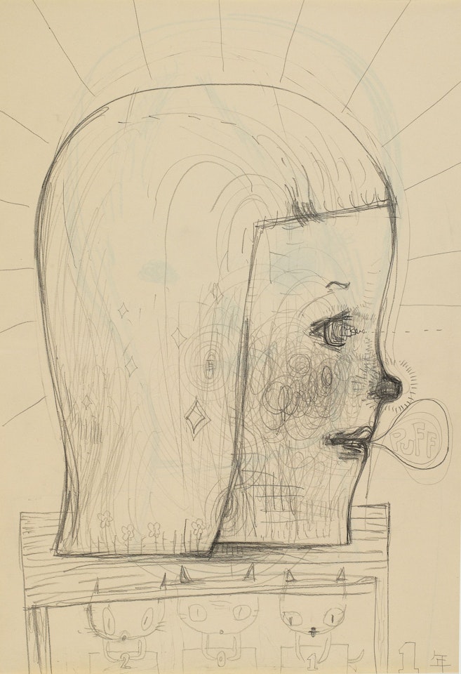 Sketches for the Sculpture by Yoshitomo Nara