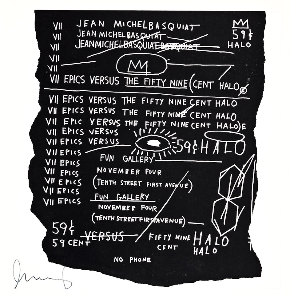 59 Cent Halo by Jean-Michel Basquiat