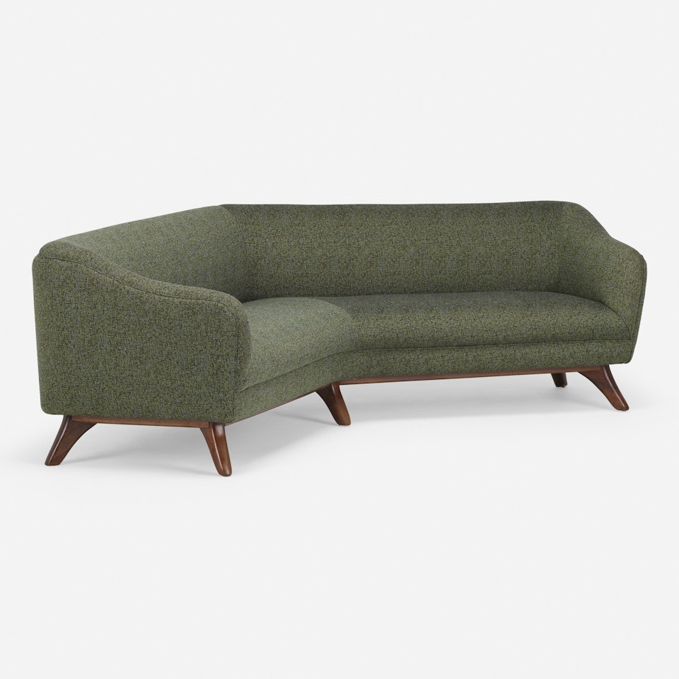 Custom Wide Angle sofa, model 506 by Vladimir Kagan