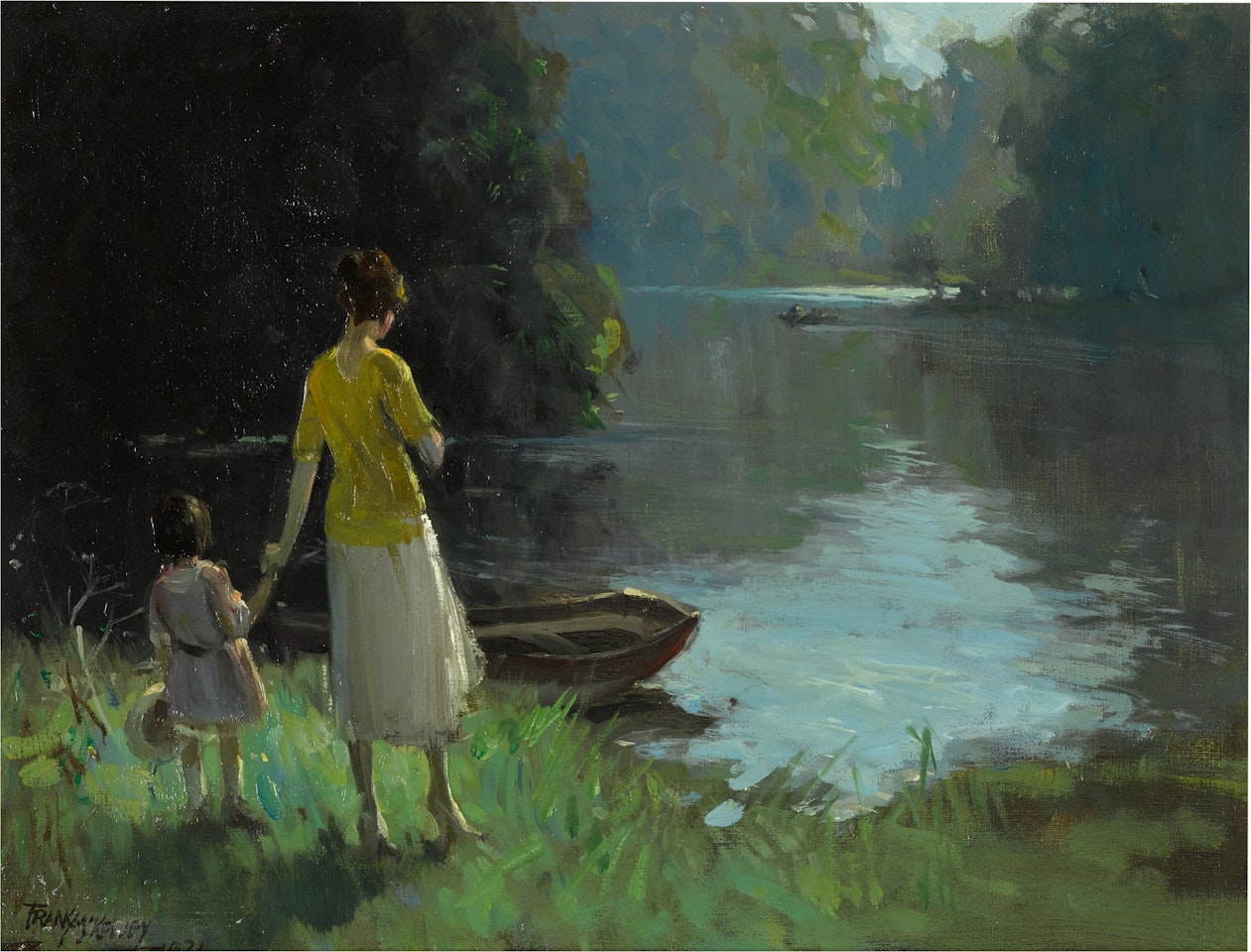 Figures by the Shore by Frank Mckelvey