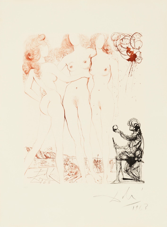 LE JUGEMENT DE PARIS, - by Salvador Dali