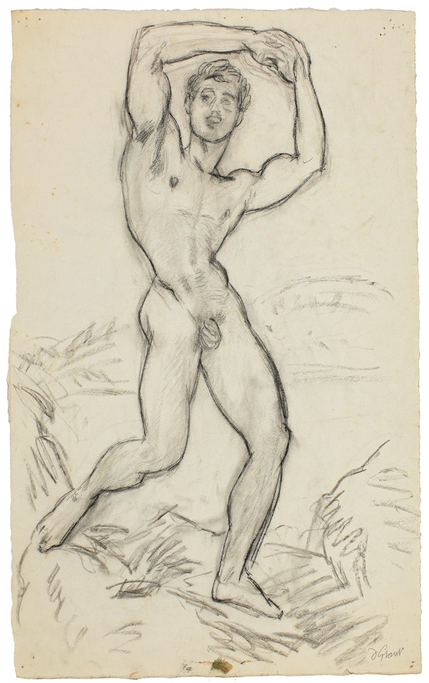 Male Nude Standing by Duncan Grant