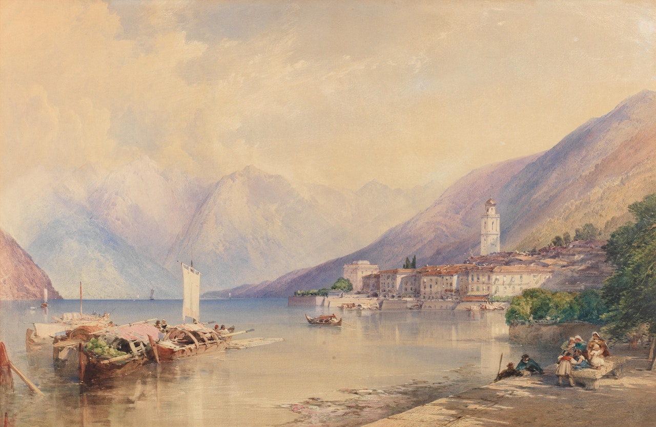 A view of Bellagio, Lake Como by William Callow