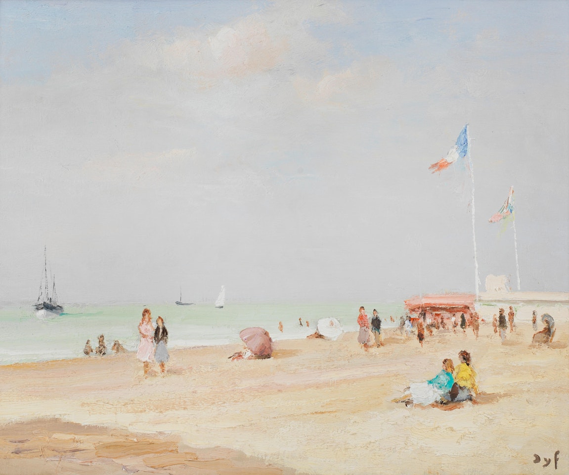 Plage de Trouville, Normandie by Marcel Dyf