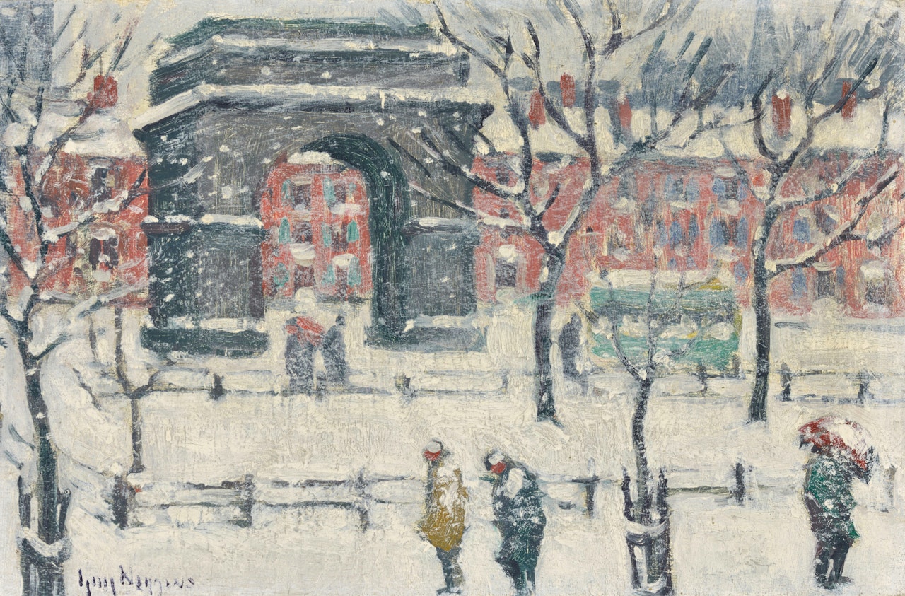 Christmas Eve in Washington Square  by Guy Carleton Wiggins