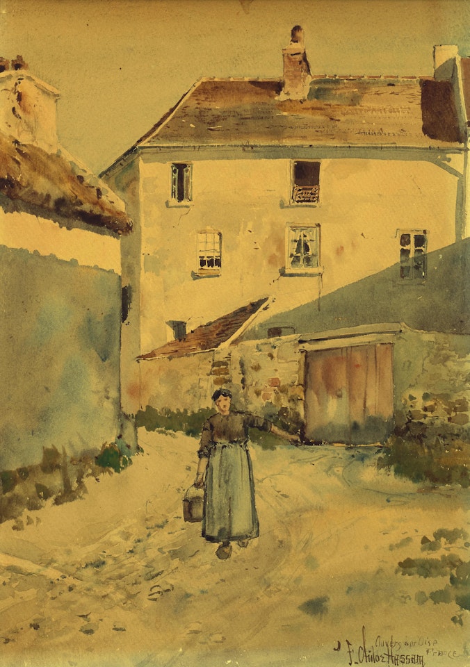 The Water Carrier, Auvers-sur-Oise  by Childe Hassam