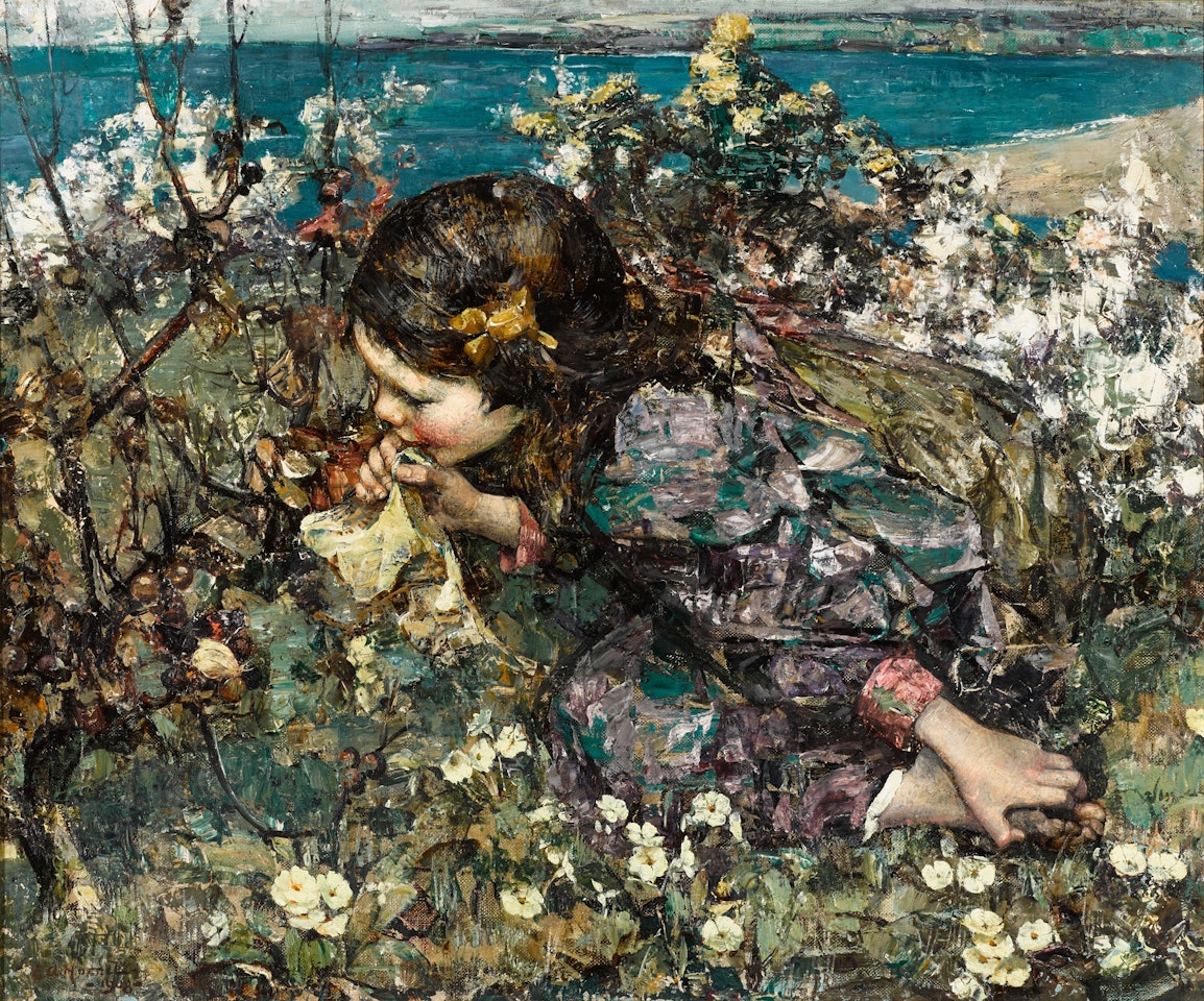 Among the Primroses by Edward Atkinson Hornel