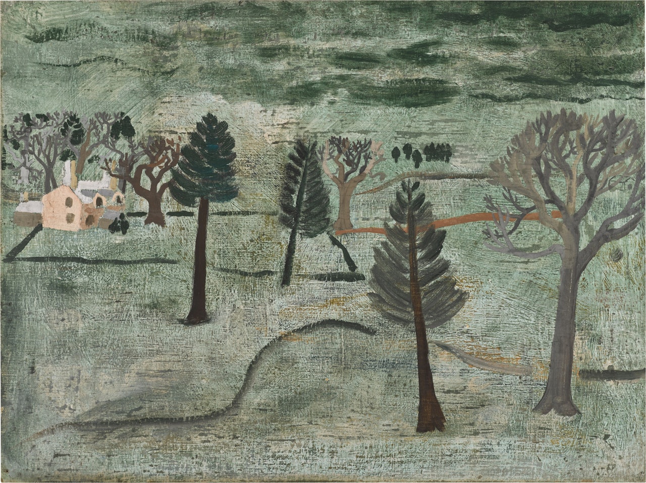 (walton wood cottage, Cumbrian landscape, No. 2) by Ben Nicholson, O.M.
