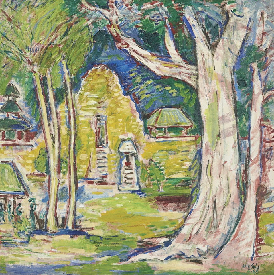 Temple And White Tree by Arie Smit