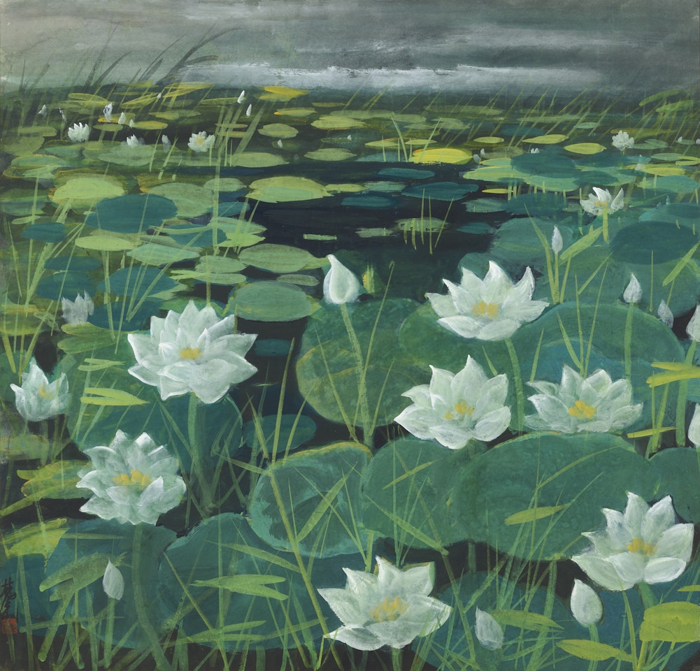 Lotus Pond by Lin Fengmian