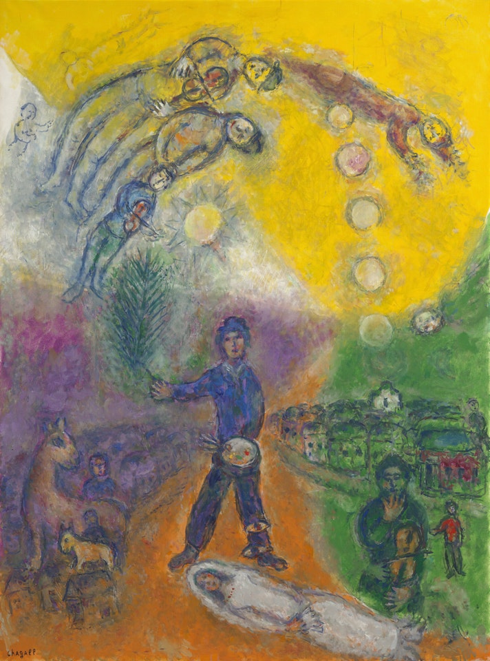 L'envol du peintre by Marc Chagall