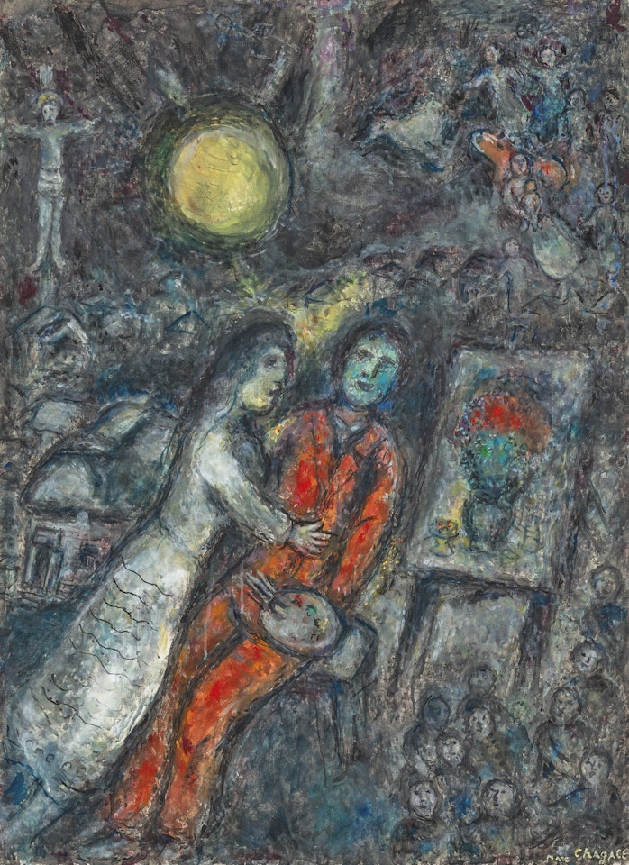 Couple au clair de lune by Marc Chagall