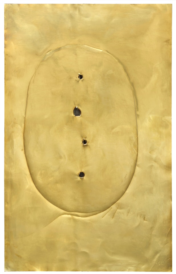Concetto spaziale, New York by Lucio Fontana