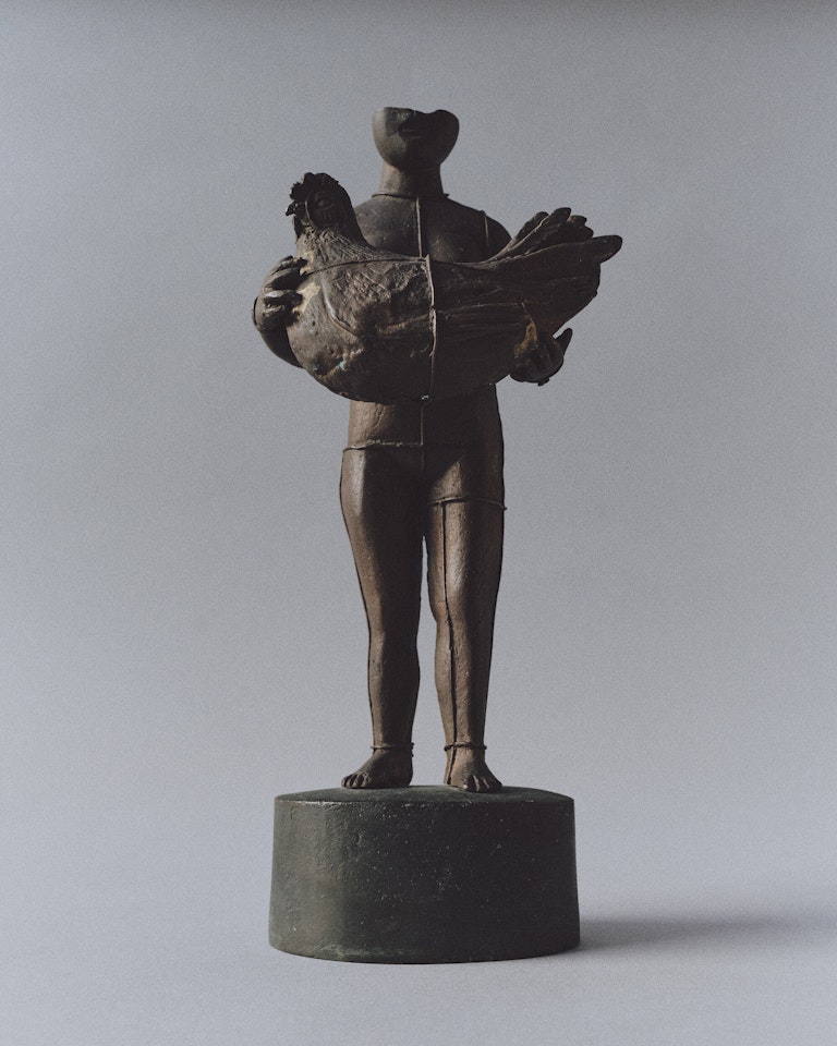 PETITE FILLE À LA POULE by Claude Lalanne