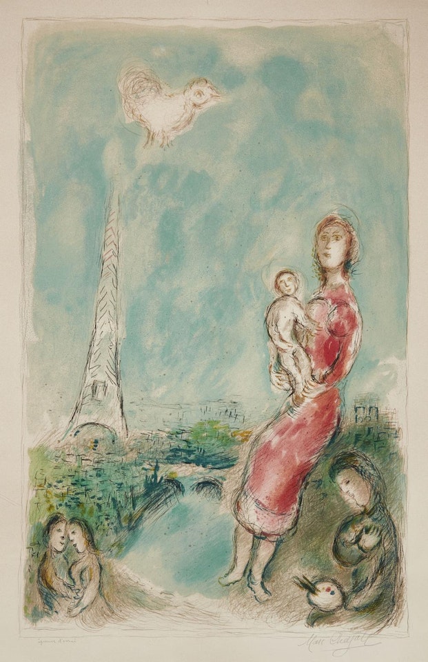 La Maternité rouge by Marc Chagall