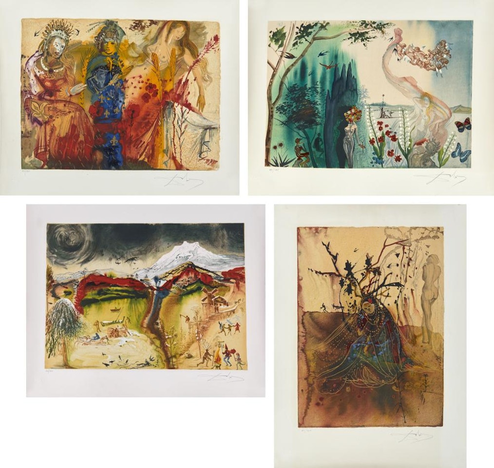 Les quatre saisons by Salvador Dali
