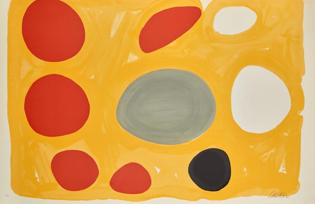 Grande composition fond jaune by Alexander Calder