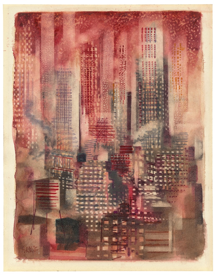 Manhattan Skyscrapers by George Grosz
