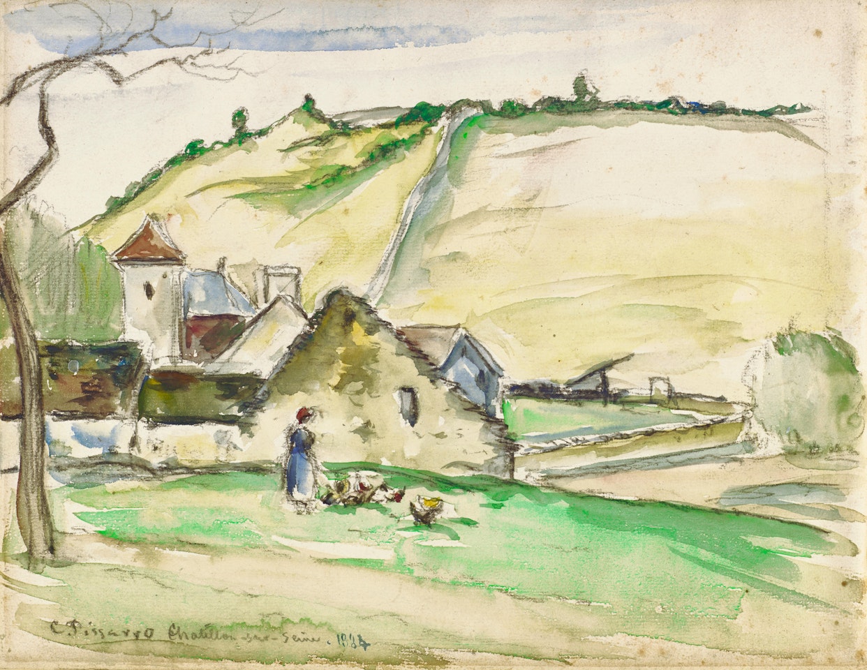 La ferme à Châtillon-sur-Seine by Camille Pissarro