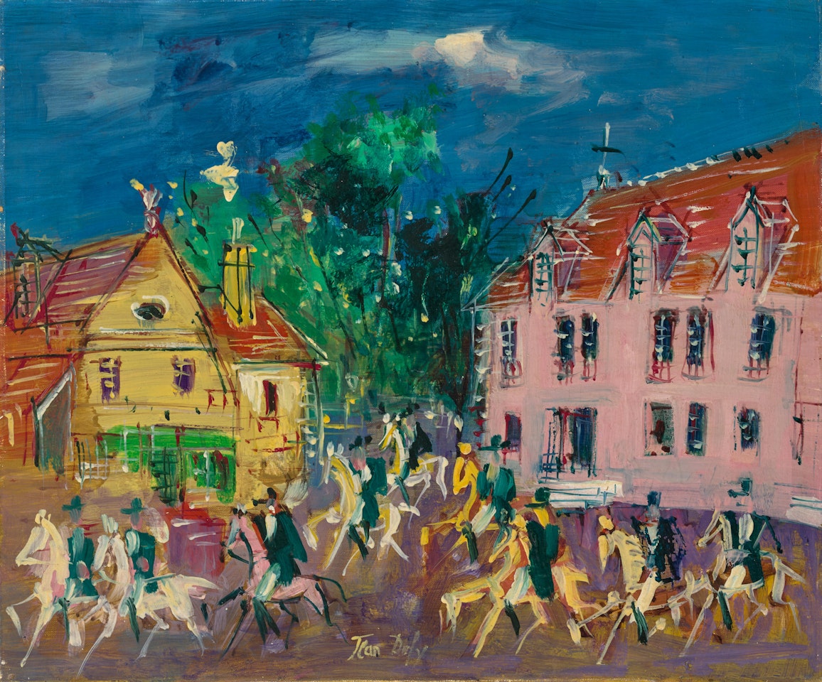 Place de l'Abbaye à Preuilly-sur-Claise by Jean Dufy