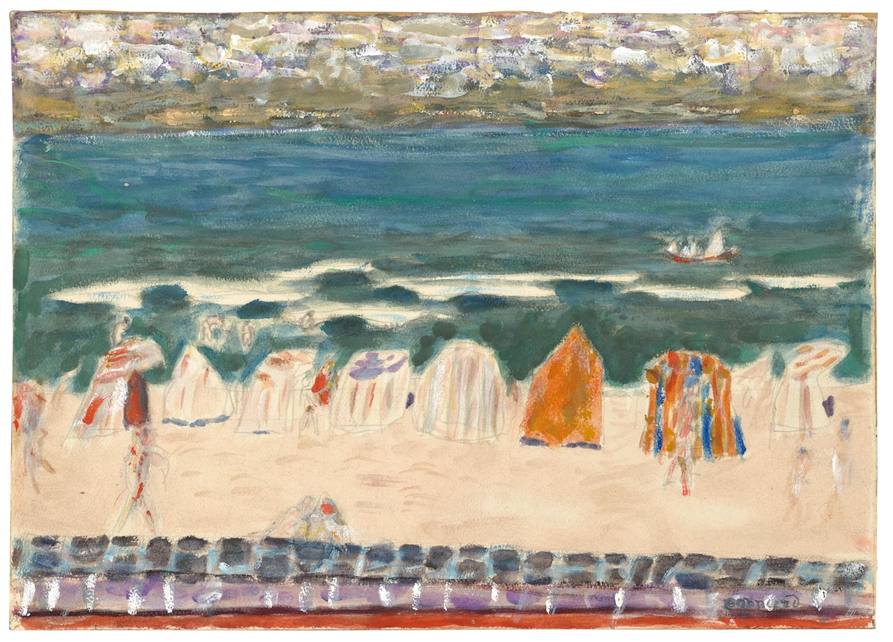 La plage à Arcachon by Pierre Bonnard