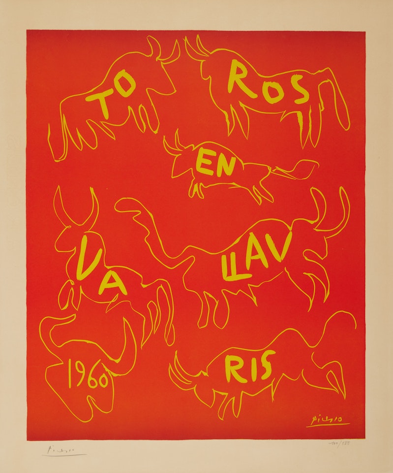 Toros en Vaullauris by Pablo Picasso