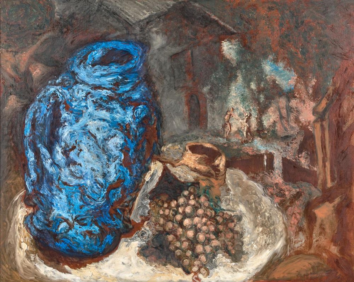 Nature morte au vase bleu by Gérard Garouste