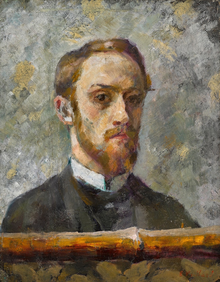 Autoportrait dans un miroir by Édouard Vuillard