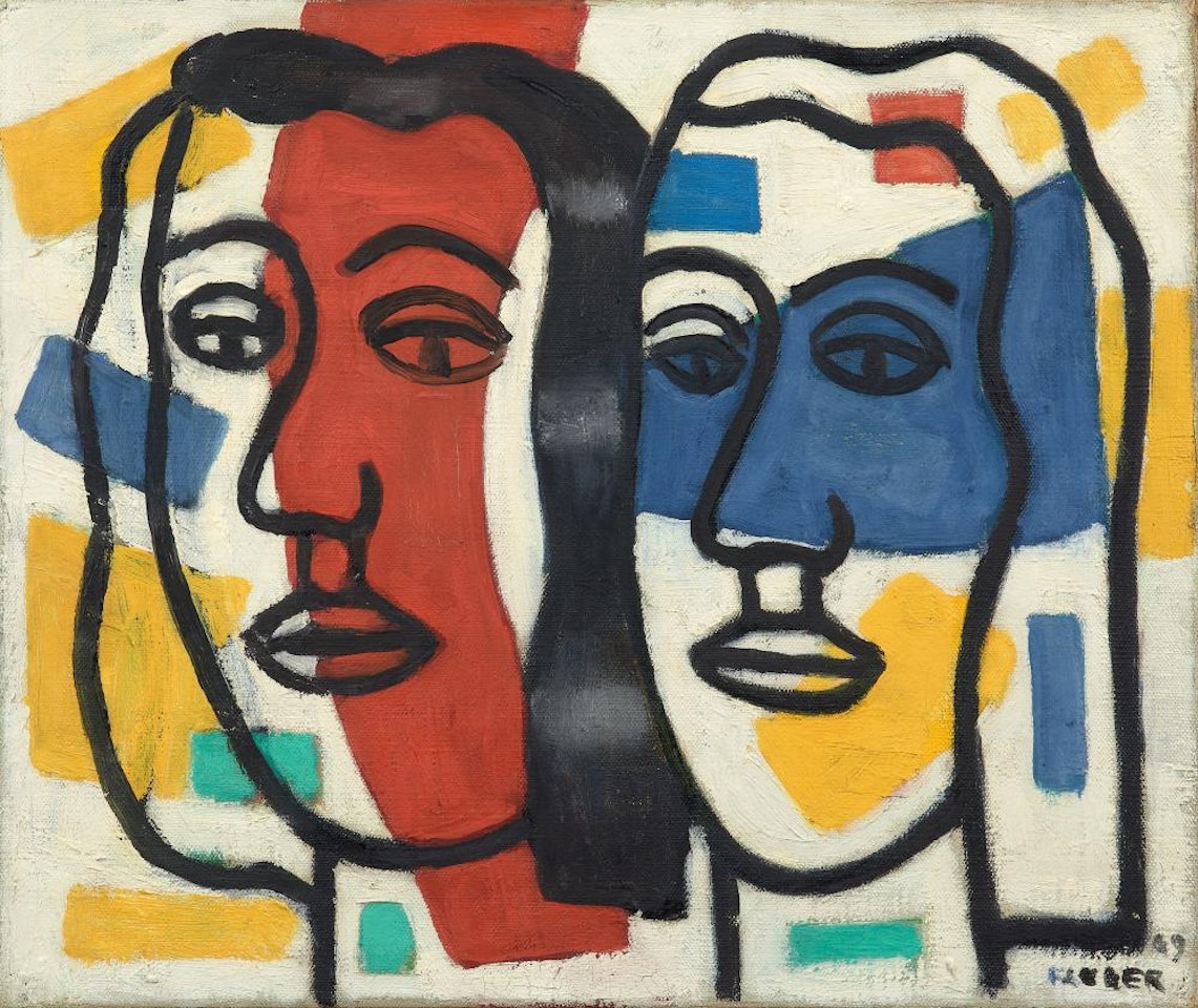 Têtes de femmes - 1949 Huile sur toile by Fernand Leger