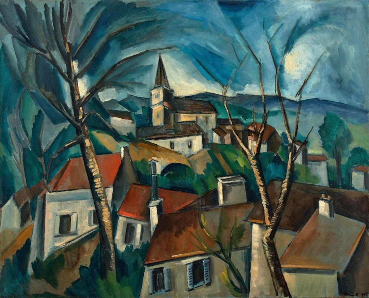 Bougival -1914 Huile sur toile by Maurice de Vlaminck
