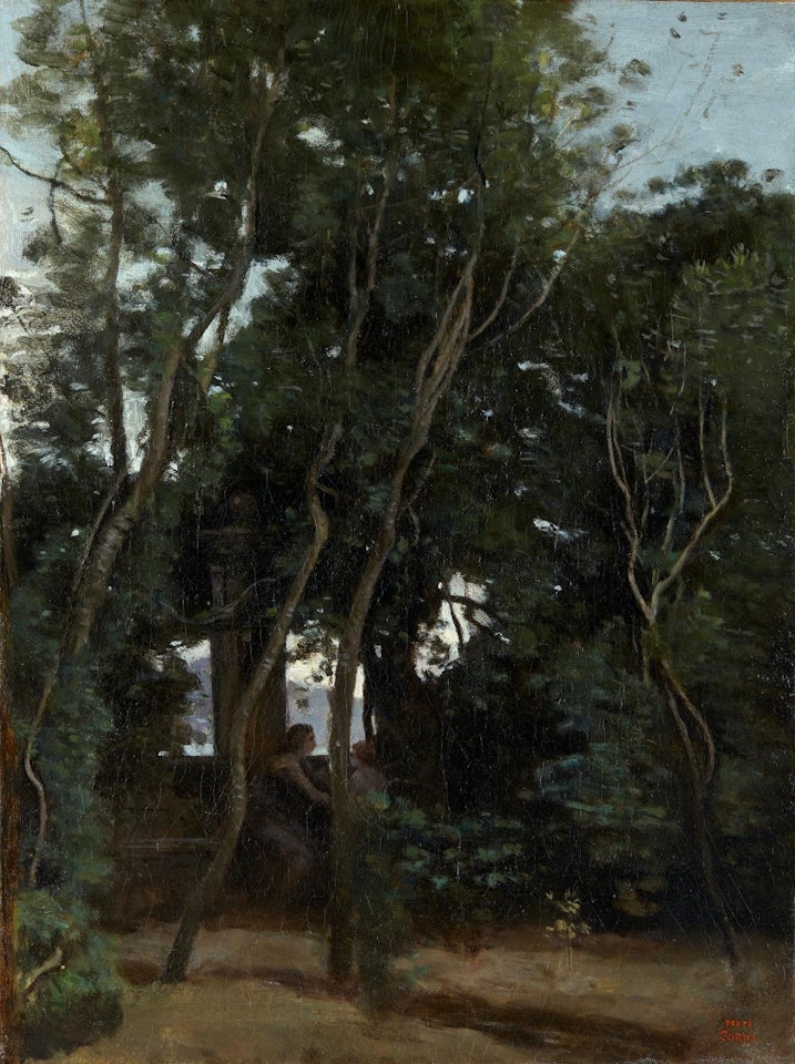 Le matin sous les arbres  by Jean Baptiste Camille Corot