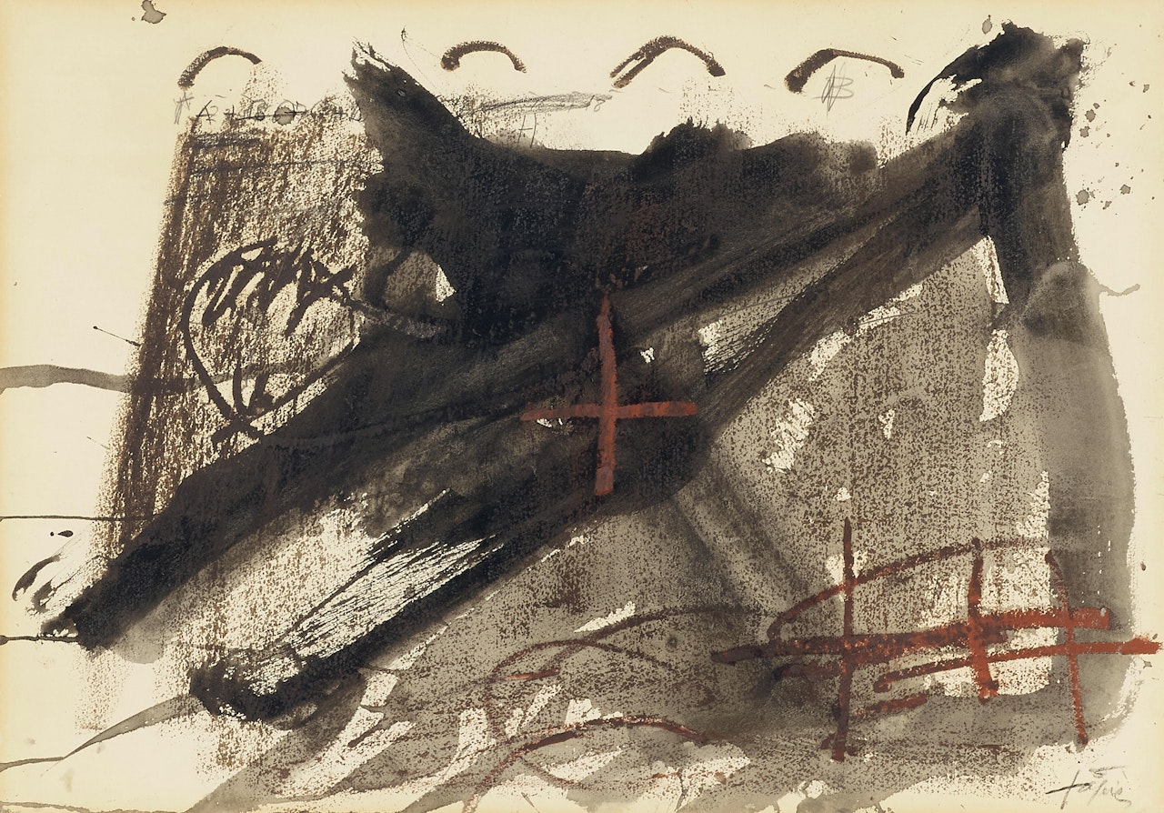 Le pain dans la barque n o IX by Antoni Tapies