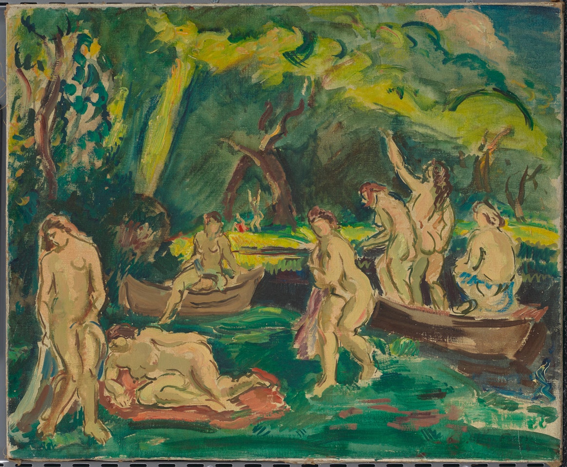 Les femmes au bord de l'Etang by Othon Friesz